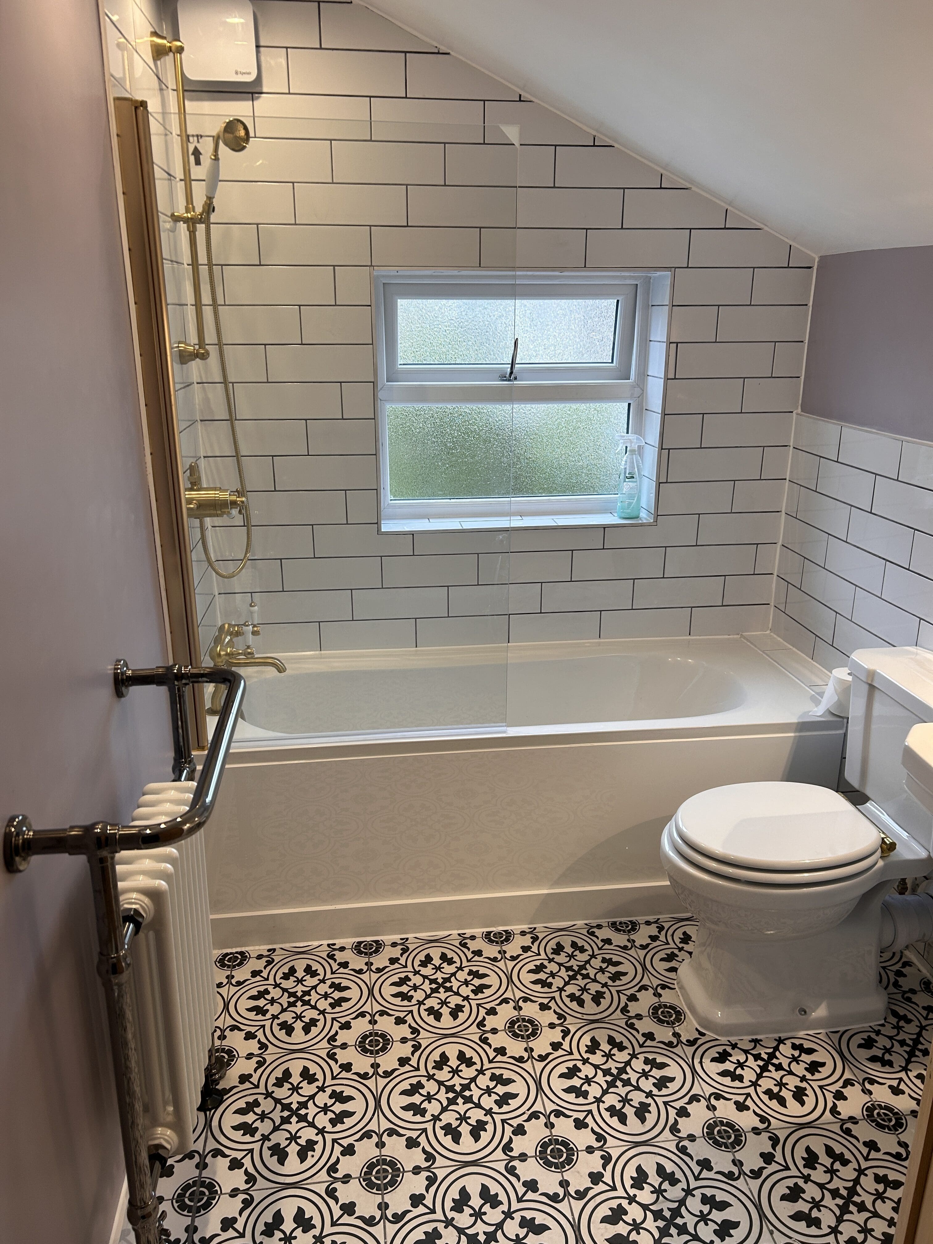 Completed bathroom installation by Aquarius Home Improvements.