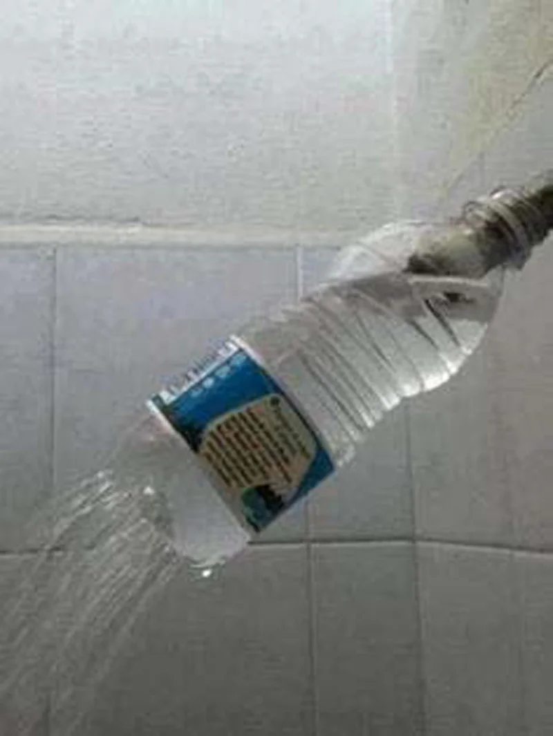 water bottle shower nozzle